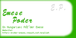 emese poder business card